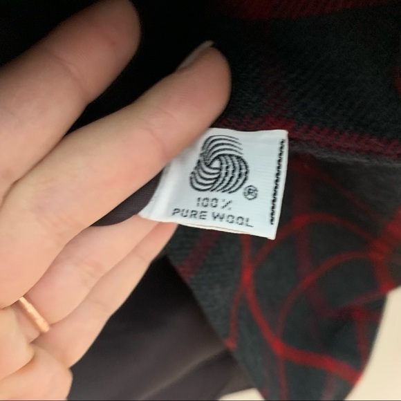 [Jones New York] Vintage Dark Gray & Red Plaid Academia Wool Blazer - Picture 8 of 10